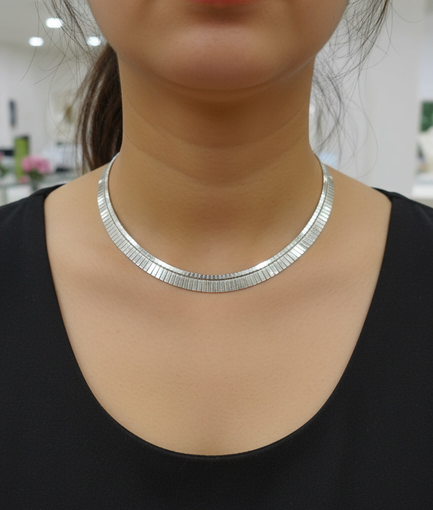 Minimalist Silver Necklace – 925 Sterling Silver Without Stone Jewelry, Handmade Simple Gift Idea