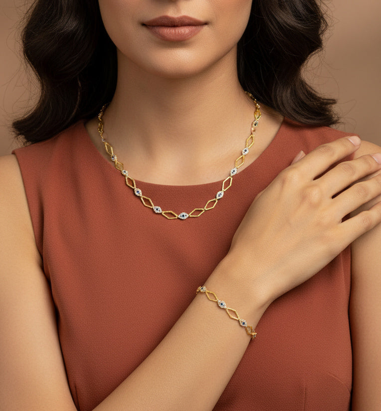 Evil Eye Sterling Silver Jewelry Set – Timeless Elegant Gift for Women