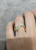 Adjustable Sterling Silver Zircon Ring – Minimalist Sparkling Jewelry