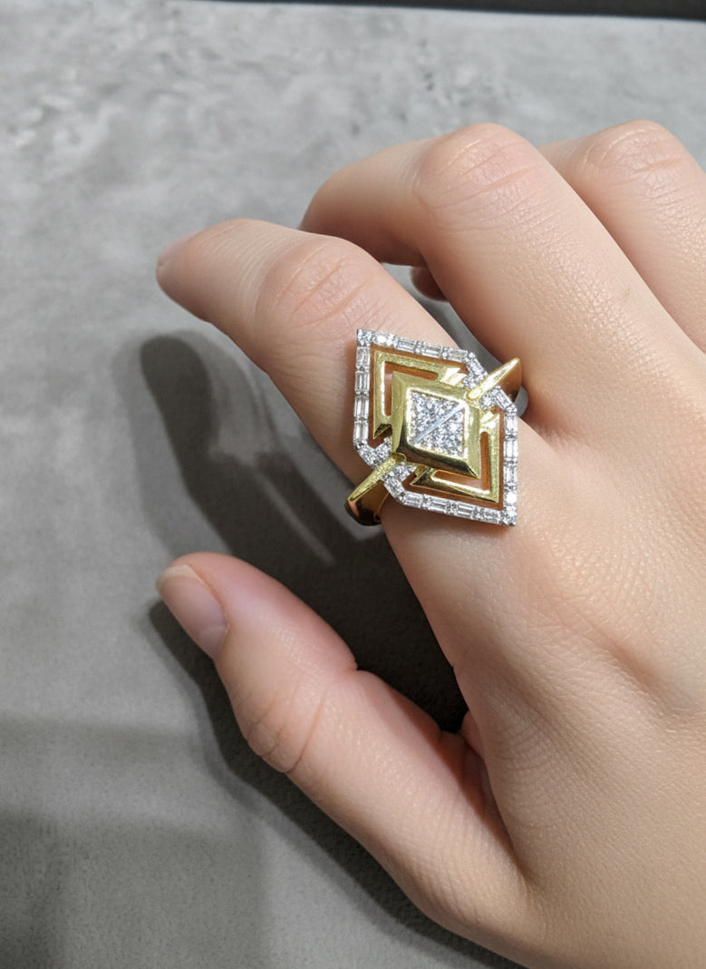 Minimalist Zircon Adjustable Ring – Elegant Sterling Silver Jewelry