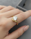 White Cubic Zirconia Sterling Silver Ring – Bridesmaid Gift Ring