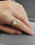 Sterling Silver White Zircon Ring – Dainty Sparkling CZ Band