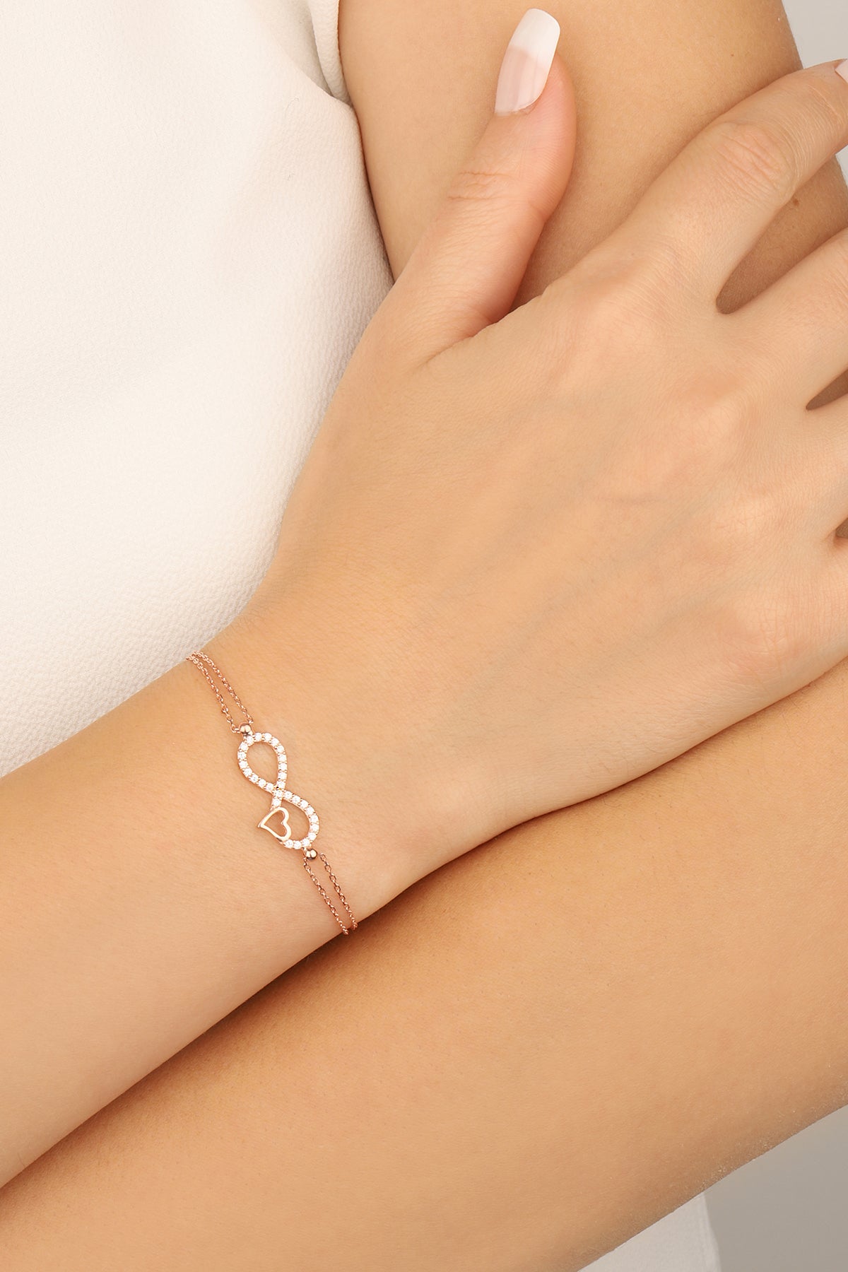 Heart Infinity Silver Bracelet