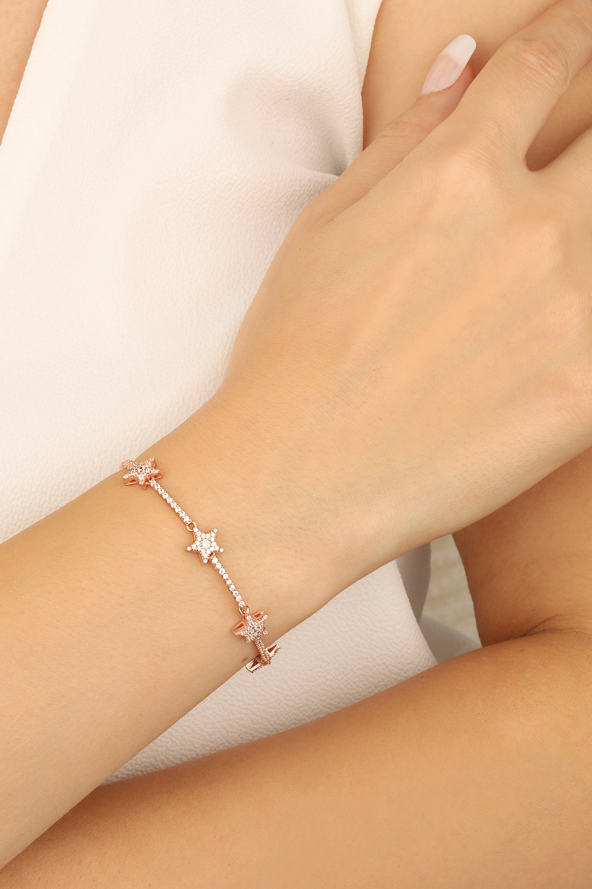 Stone Star Silver Bracelet