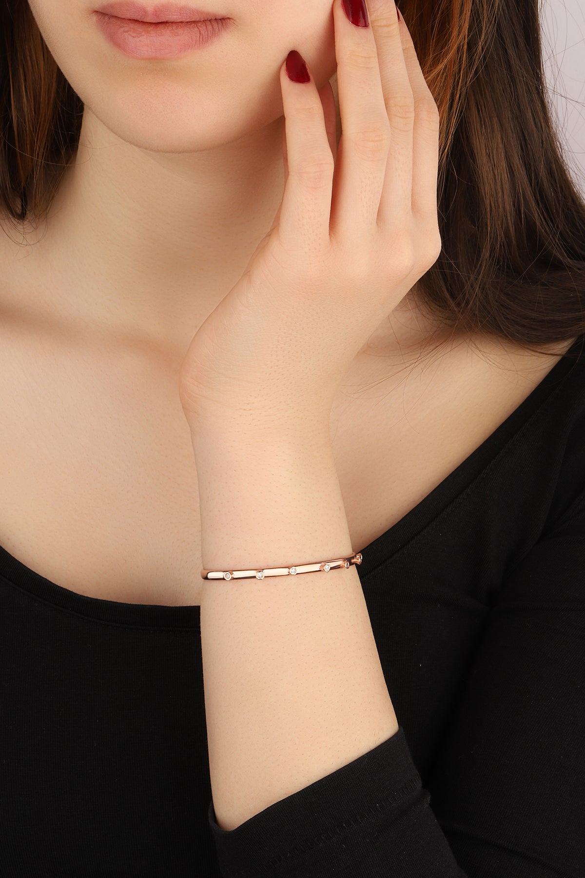 Luxury female white zircon stone bracelet Adjustable bracelet for women cute silver colour wedding bracelet