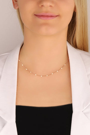 Without Stone, Chain Silver Choker Necklace