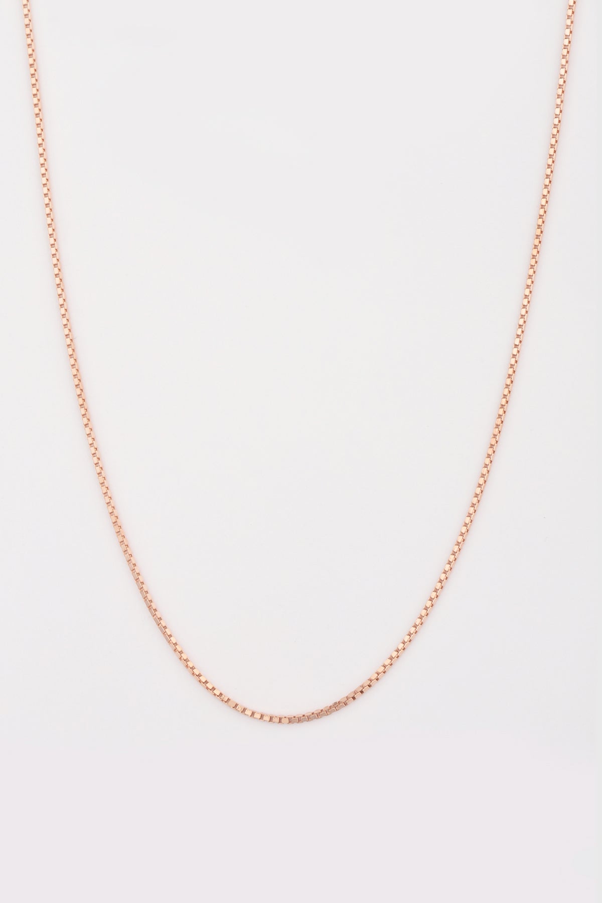 Square Italian Silver Necklace Chain – 925 Sterling Silver Box Chain, Minimal Jewelry