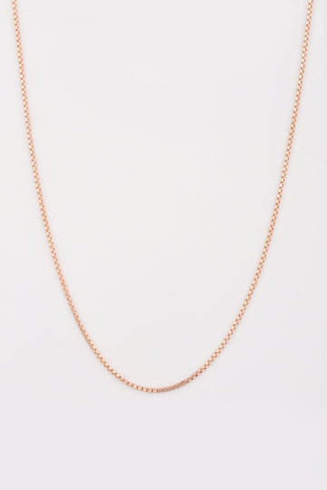 Square Italian Silver Necklace Chain – 925 Sterling Silver Box Chain, Minimal Jewelry