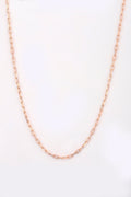 Snap Rectangle Sterling Silver Chain Necklace – Minimal Geometric Silver Jewelry