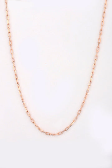 Snap Rectangle Sterling Silver Chain Necklace – Minimal Geometric Silver Jewelry