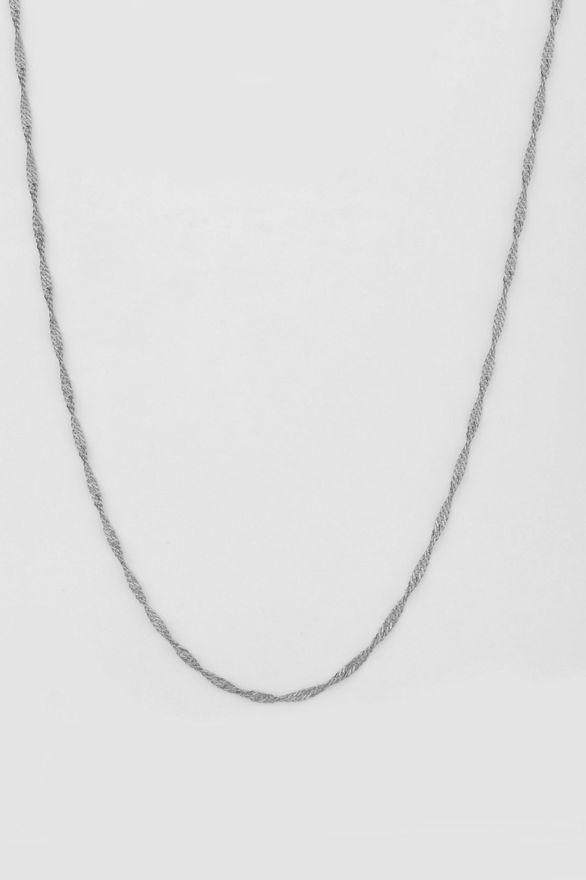Dainty Singapore Silver Necklace – Elegant Minimalist Chain Jewelry