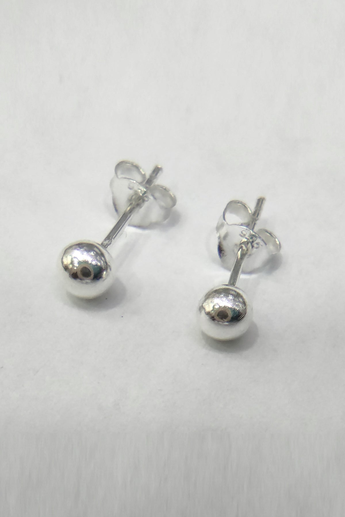 Sterling Silver Ball Earrings – Classic Minimal Studs