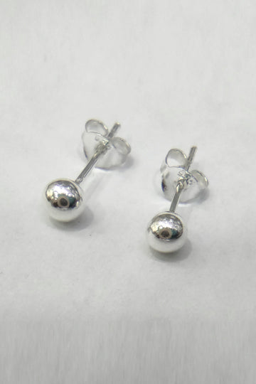 Sterling Silver Ball Earrings – Classic Minimal Studs