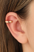 Oval Without Stone Free Silver Earcuff