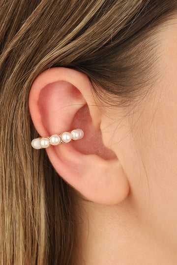 Pearl Silver Cartilage Earring