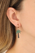 Sterling Silver Palm Tree Stud Earrings – Tropical Summer Jewelry