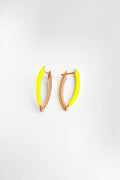 Yellow Enameled Sterling Silver Earrings