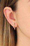 Hollow Star Sterling Silver Earrings