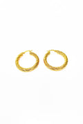 925 Sterling Silver Twist Hoops – Medium Size Minimal Earrings