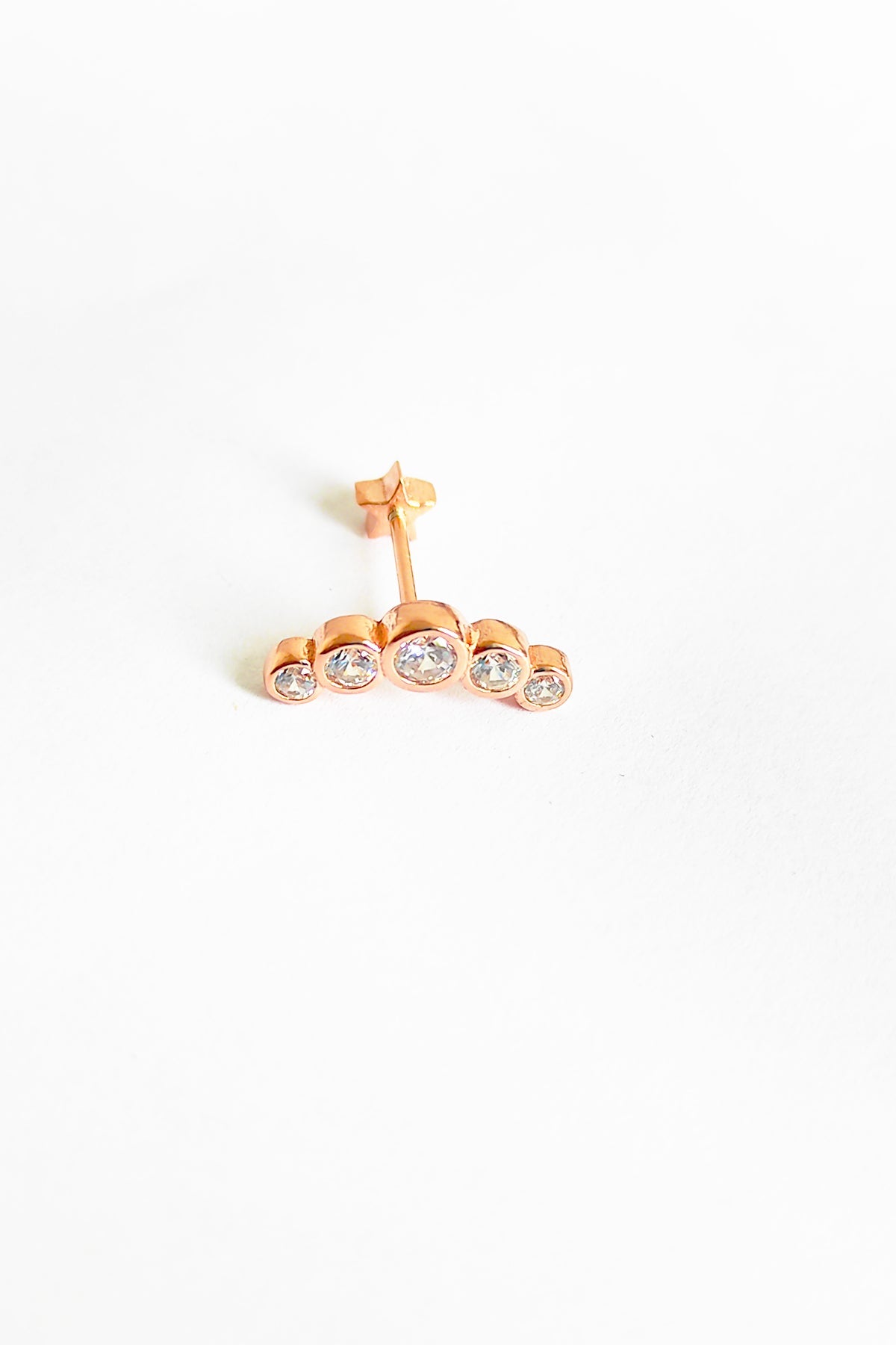 Zircon Stone Tragus Silver Cartilage Earring