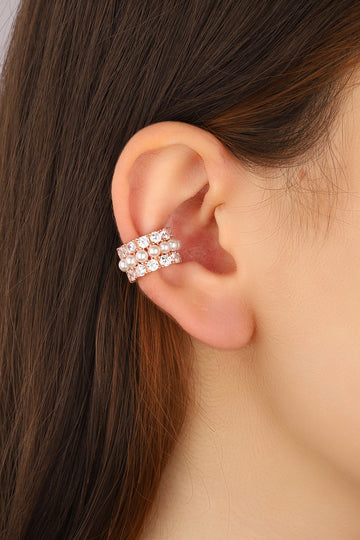 Pearl Hoop Cartilage Earrings – Thick Sterling Silver Minimalist Jewelry Gift