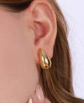 Stoneless Droplet Silver Earrings, Gold Drop Earrings