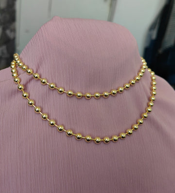 Chunky Ball Chain Necklace Retro Style, Plain Nickel Plated 4 mm, 16-20 Inch