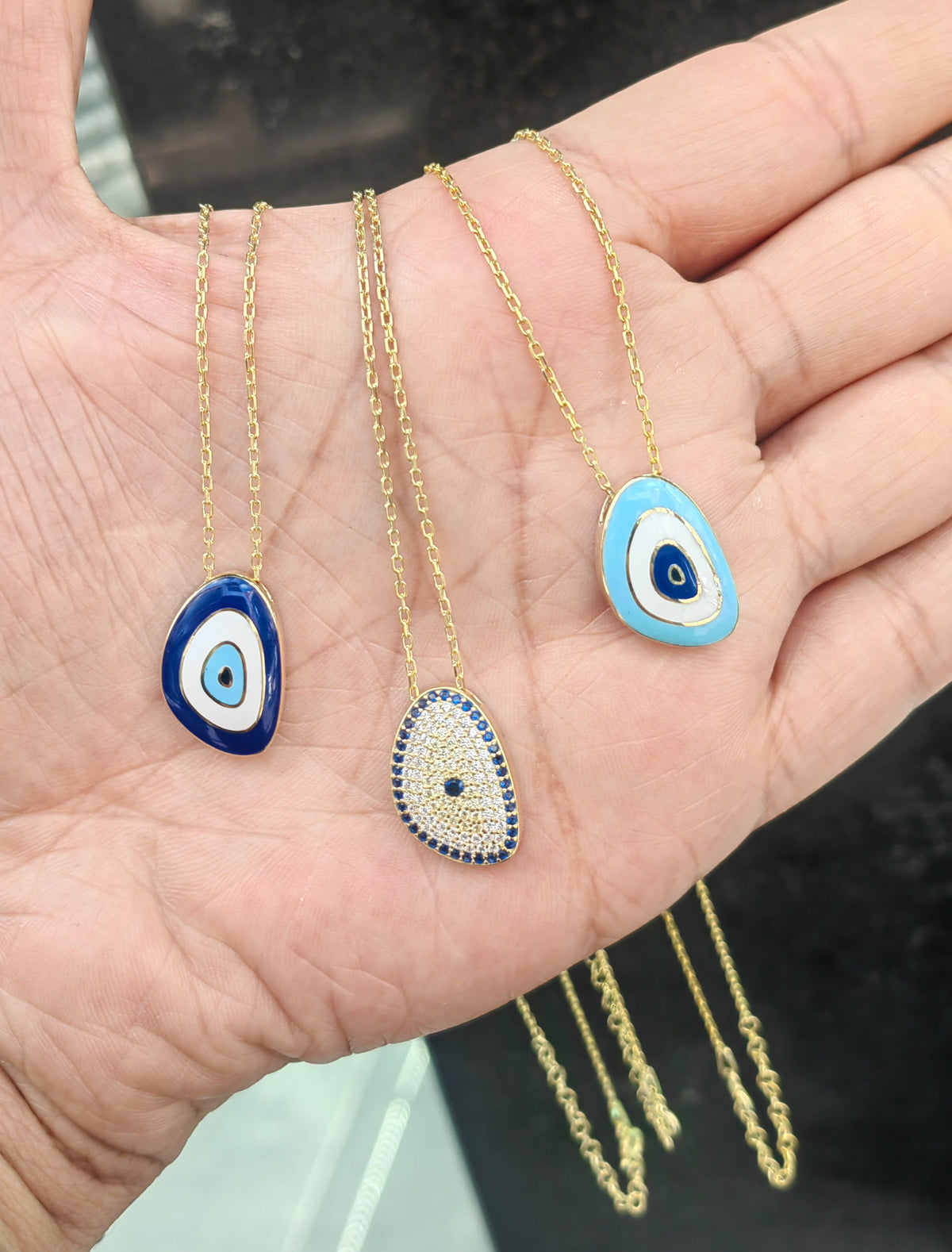 Evil Eye Silver Necklace - Handcrafted 925 Sterling Silver Protection Charm