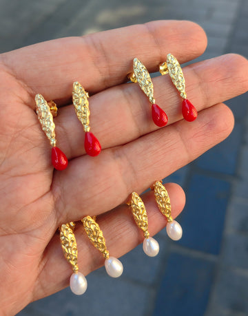 925 Silver Pear Stud Earrings – Handmade Dainty Jewelry Gift