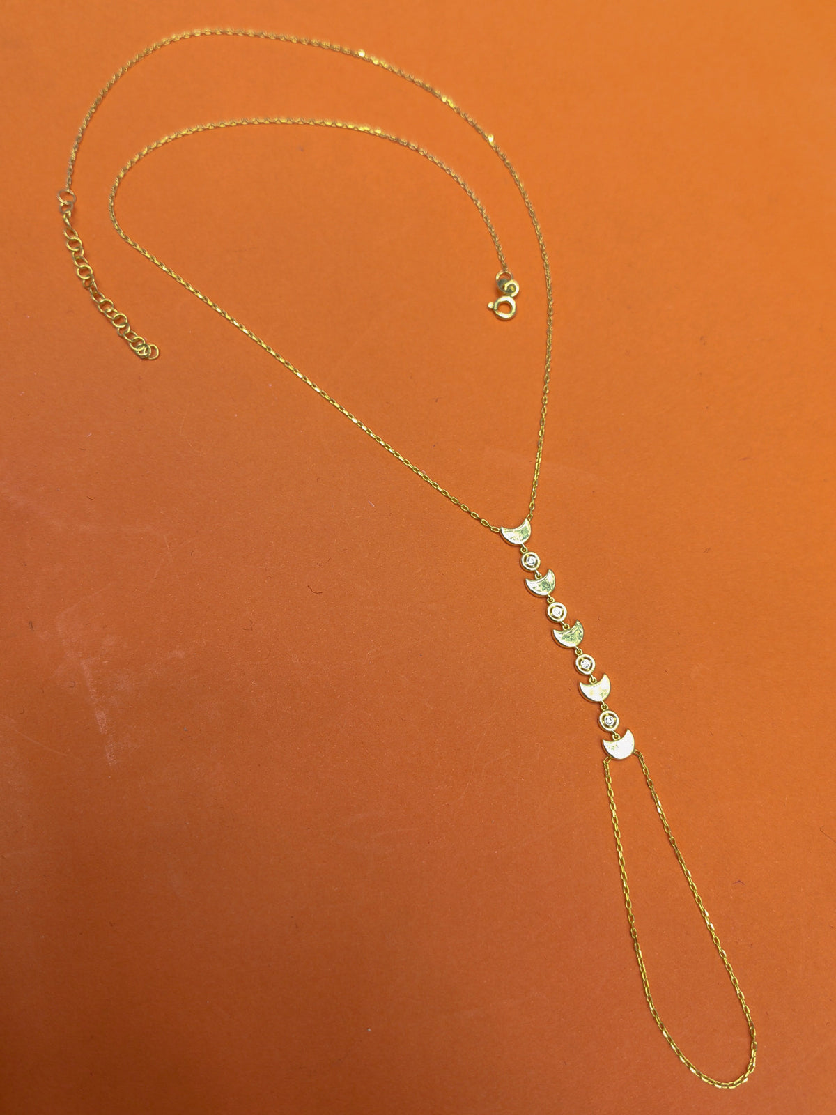 Minimalist Silver Shahmeran Bracelet – Handmade Hand Chain Jewelry