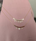 Custom Name Sterling Silver Necklace with Sparkling Zircon – Personalized Gift