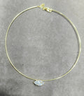 Silver Solitaire Choker Necklace – Dainty Modern Cuff Jewelry