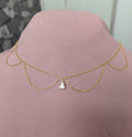 Modern 925 Silver Floating Solitaire Necklace – Minimal Everyday Jewelry