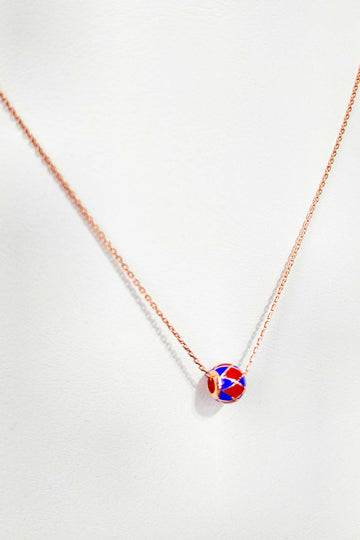 Small Enamel Heeled Silver Necklace