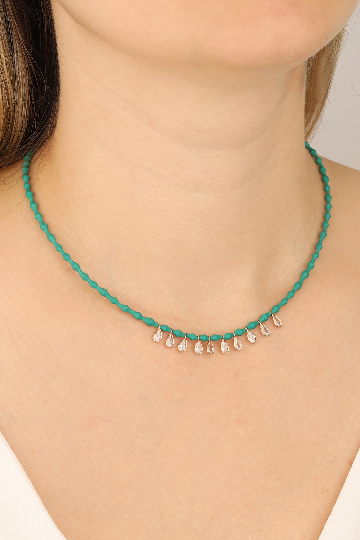 Sterling Silver Stone Necklace – Dainty Elegant Everyday Jewelry
