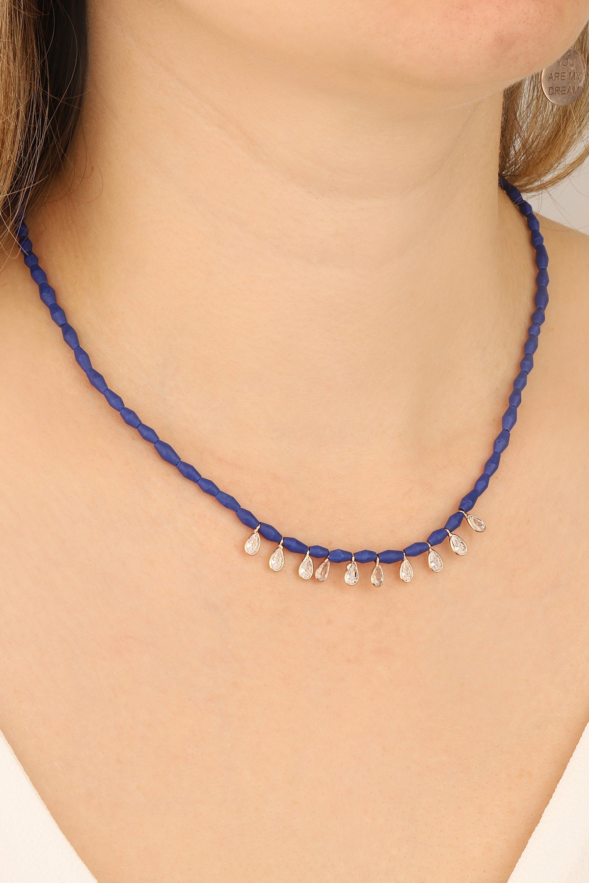 Sterling Silver Necklace with CZ Stone – Minimal Everyday Jewelry