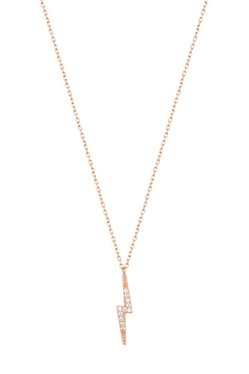 Minimalist Lightning Bolt Necklace in Sterling Silver – Everyday Jewelry Gift
