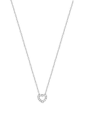 Tiny Heart Necklace – 925 Sterling Silver Minimal Pendant