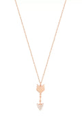 Zirkon Arrow Silver Necklace