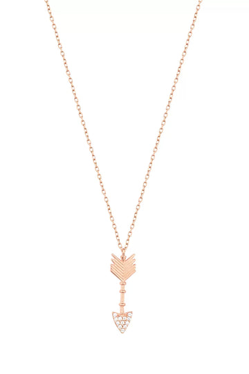 Zirkon Arrow Silver Necklace