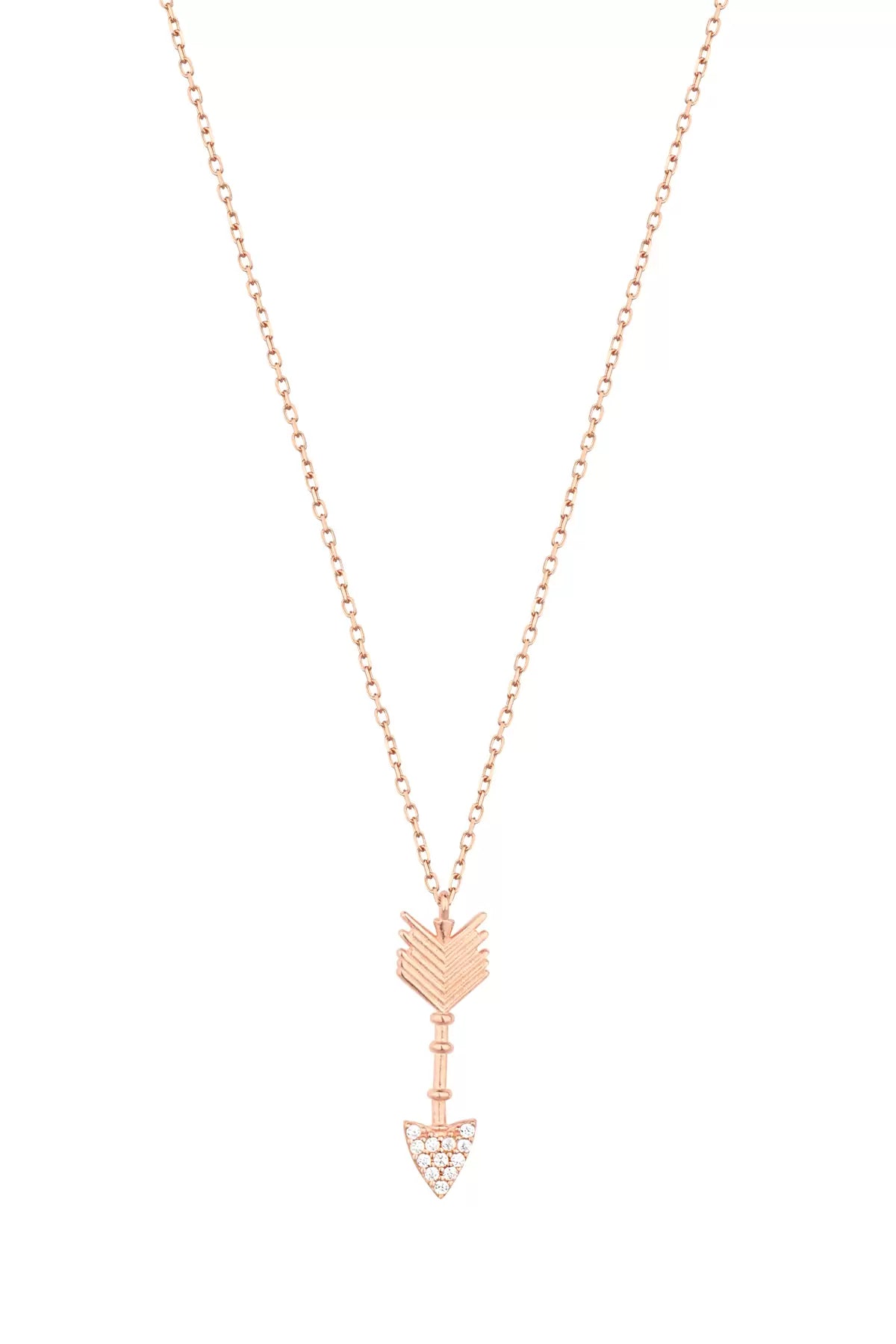 Zirkon Arrow Silver Necklace
