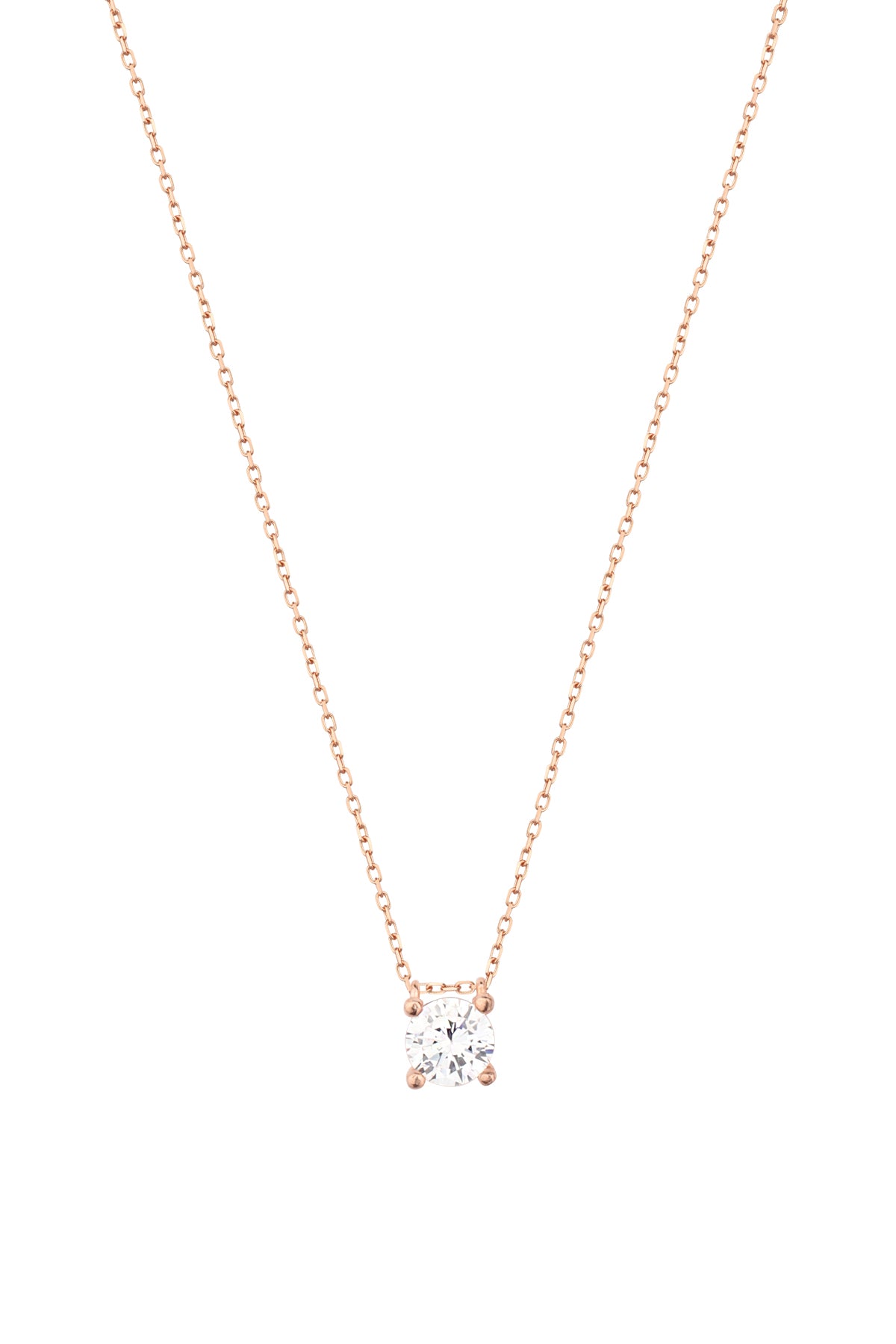 Solitaire Sterling Silver Necklace – Classic 925 Silver Pendant