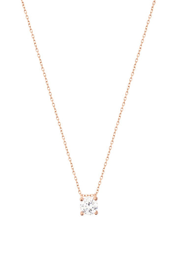 Solitaire Sterling Silver Necklace – Classic 925 Silver Pendant