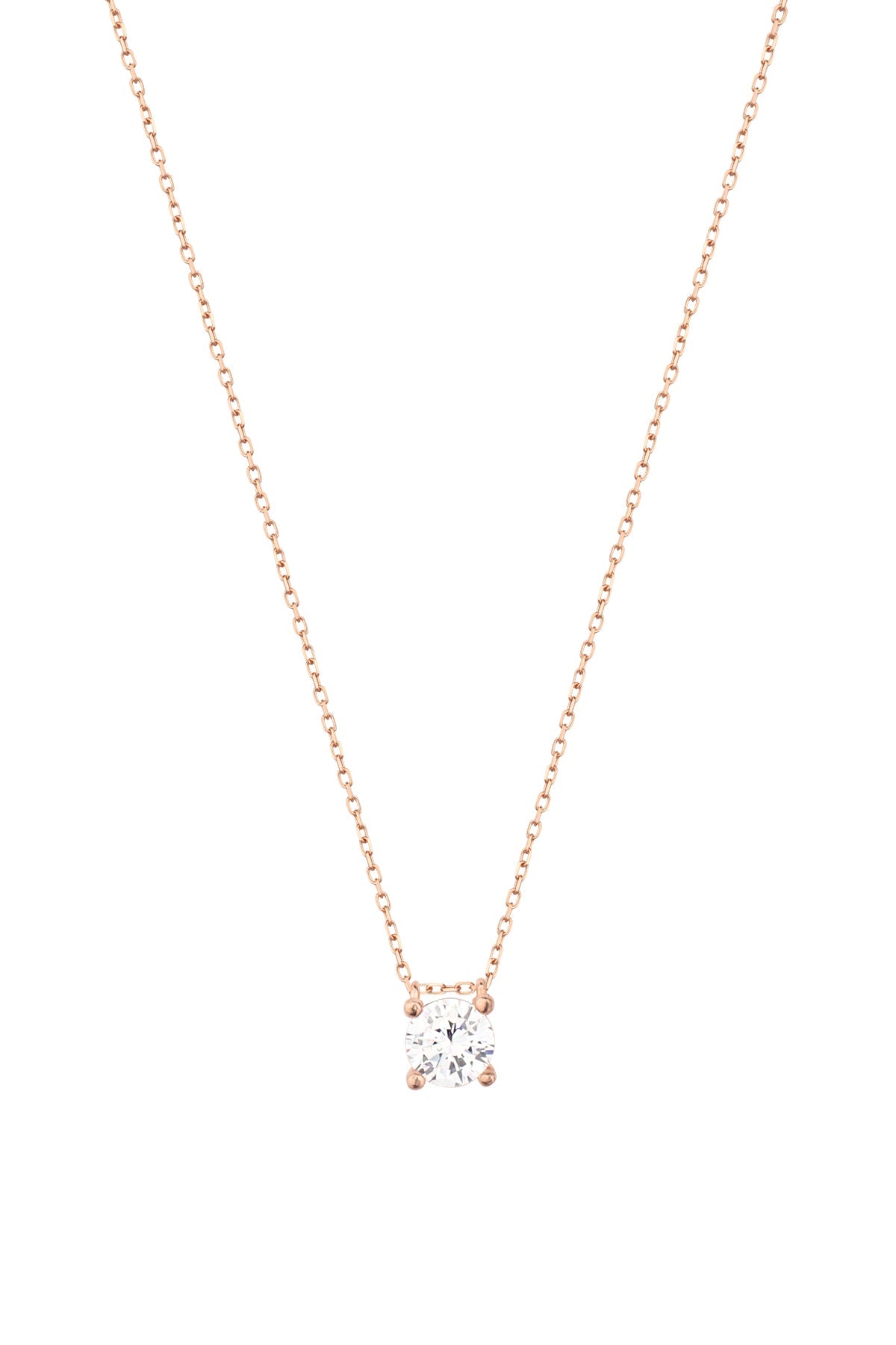 Solitaire Sterling Silver Necklace – Classic 925 Silver Pendant