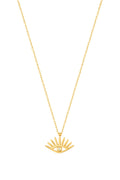 Sterling Silver Eyelash Eye Necklace – Single Stone Evil Eye Pendant