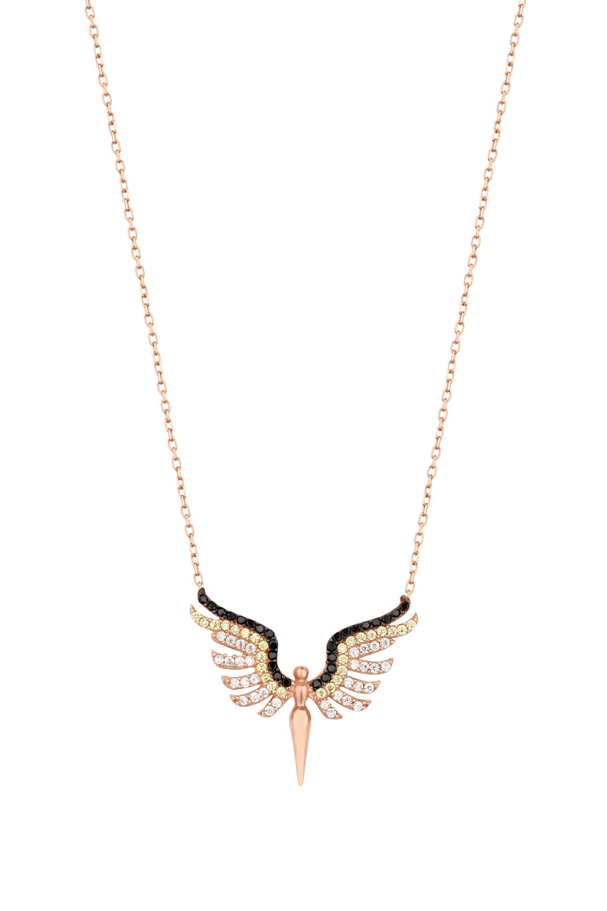 Dainty Silver Necklace with Two-Tone Stone – Elegant Everyday Jewelry