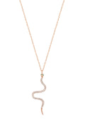 Green Eyed Snake Silver Necklace