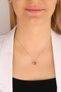 Pomegranate Necklace – 925 Sterling Silver Fruit Pendant, Minimalist Nature Inspired Jewelry
