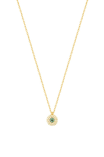 Turquoise Daisy Silver Necklace