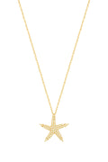 Minimal Sterling Silver Starfish Necklace – Ocean Beach Jewelry Pendant
